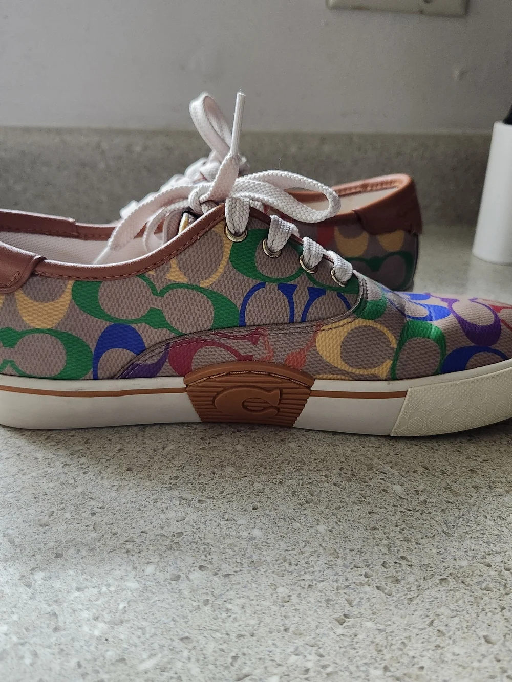 COACH Signature Multicolor Canvas Sneakers